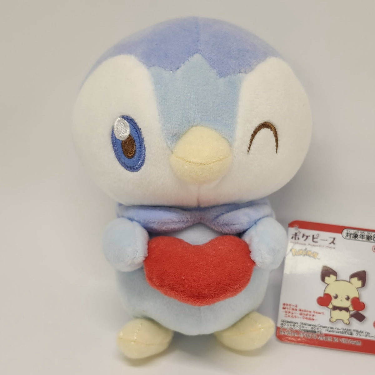 Piplup Pokémon PokéPeace Mellow Heart Plush Toy