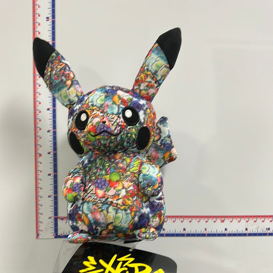 Pokemon Center Shibuya Limited Plush Doll Graffiti Art Pikachu