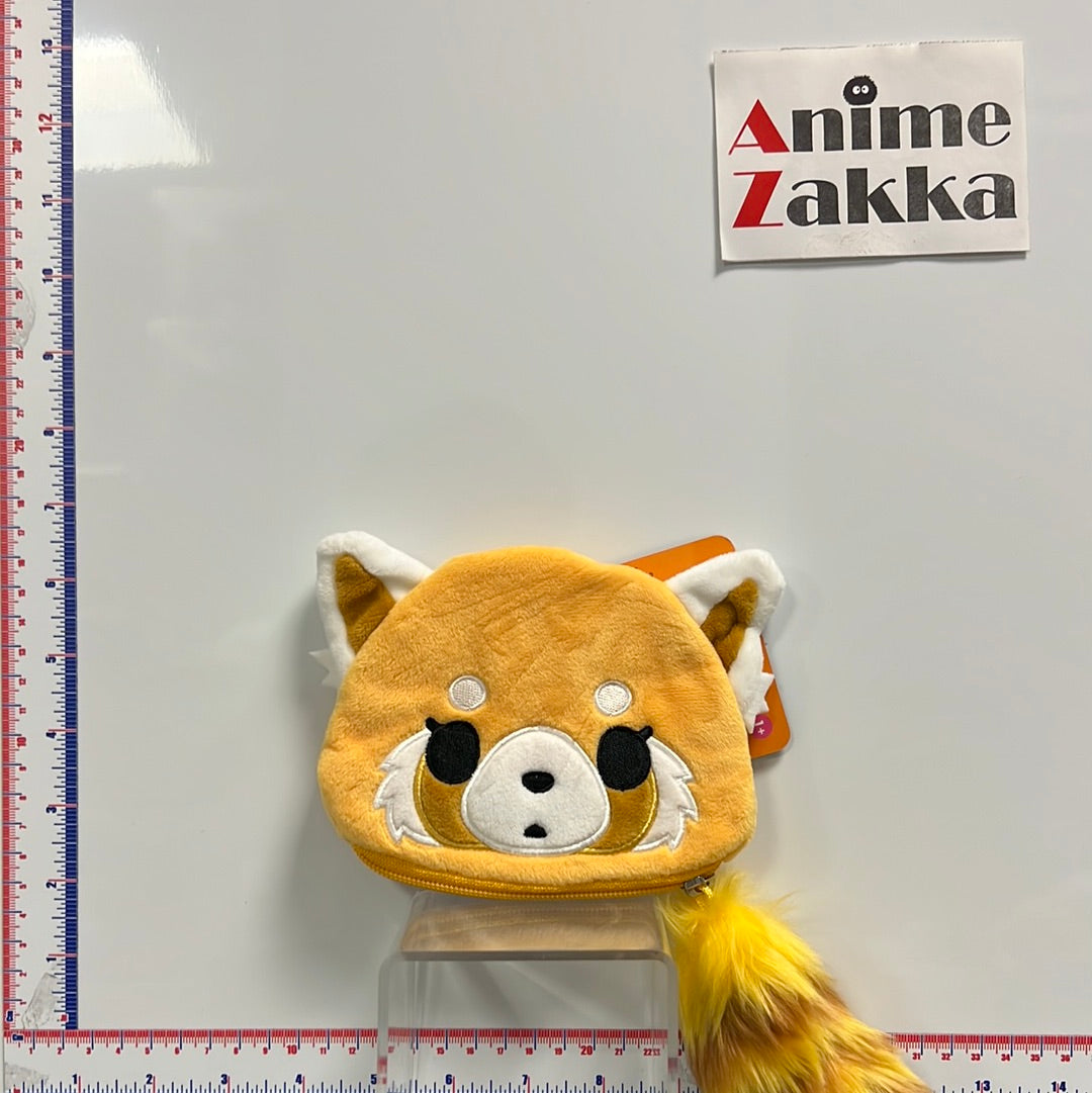 Sanrio Aggretsuko Face Pouch with Tail Coin Purse