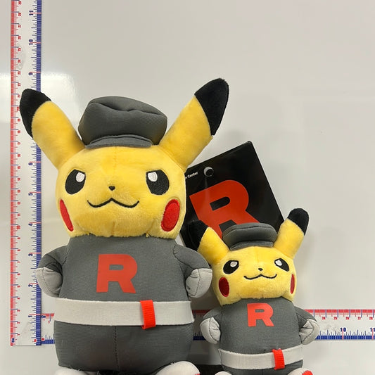 Pokemon Center Original SECRET TEAMS Team Rocket Pikachu Plush doll Bundle