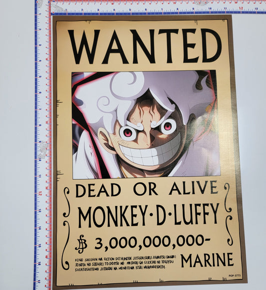 One piece Manga Wanted Poster - Luffy Gear 5