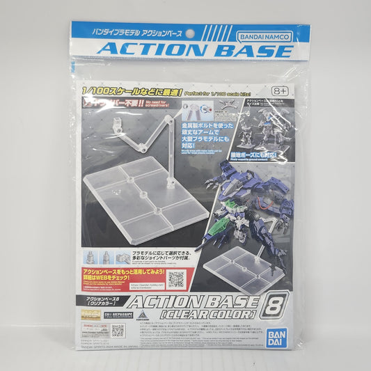 Action Base 8 Clear Display Stand – Heavy-Duty Support for 1/100 Kits