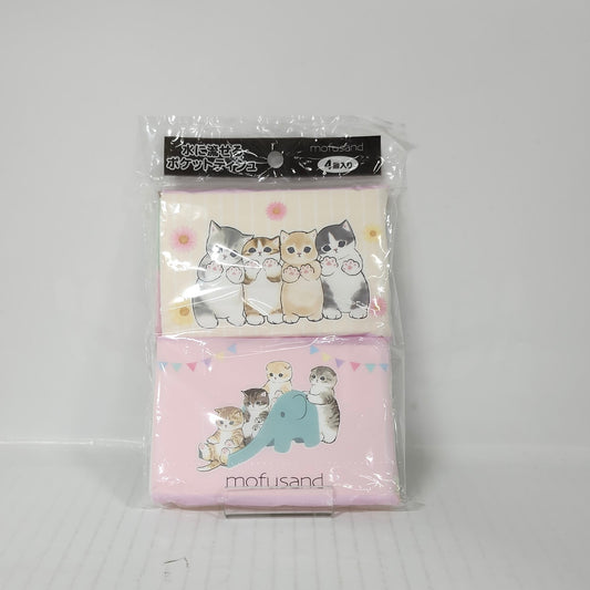 Mofusand Flushable Pocket Tissue 4-Pack