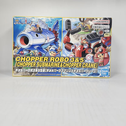 One Piece Chopper Robo 3 & 5 Chopper Submarine and Chopper Crane Model Kit Set