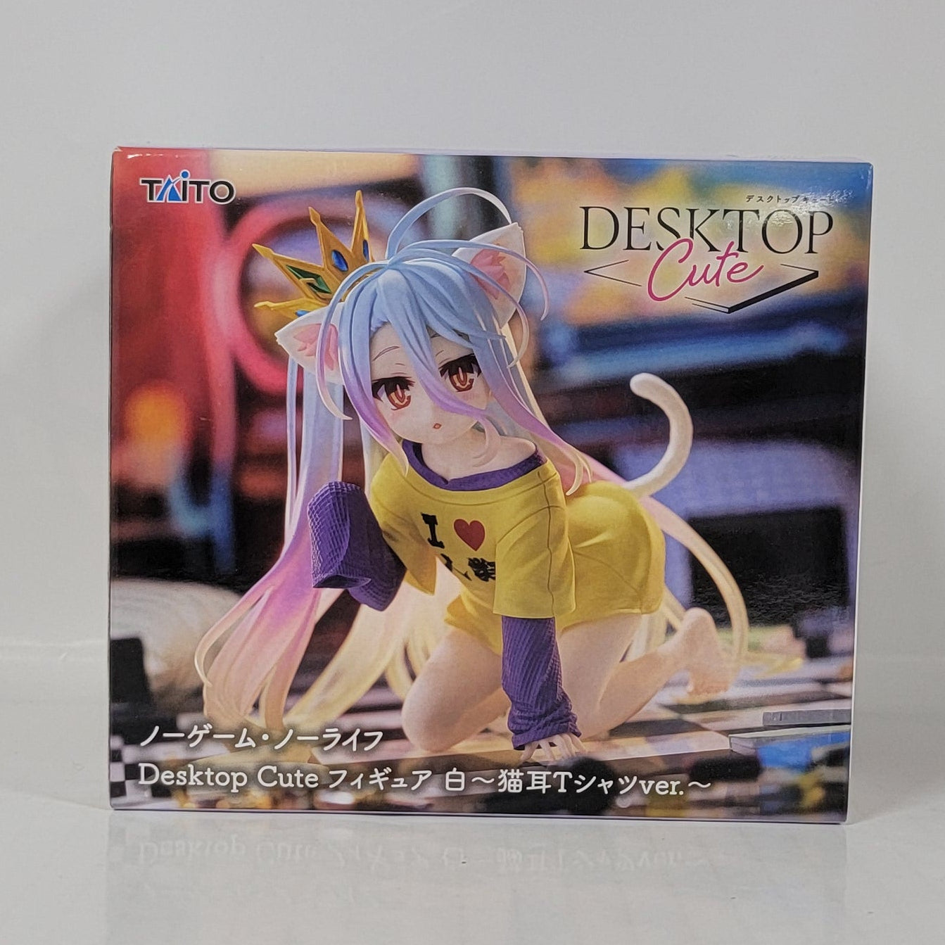 No Game No Life Desktop Cute Shiro Figure – Cat-Ear T-Shirt Ver.