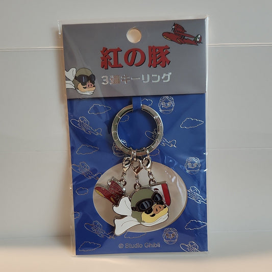 Porco Rosso – Porco 3-Charm Metal Keychain