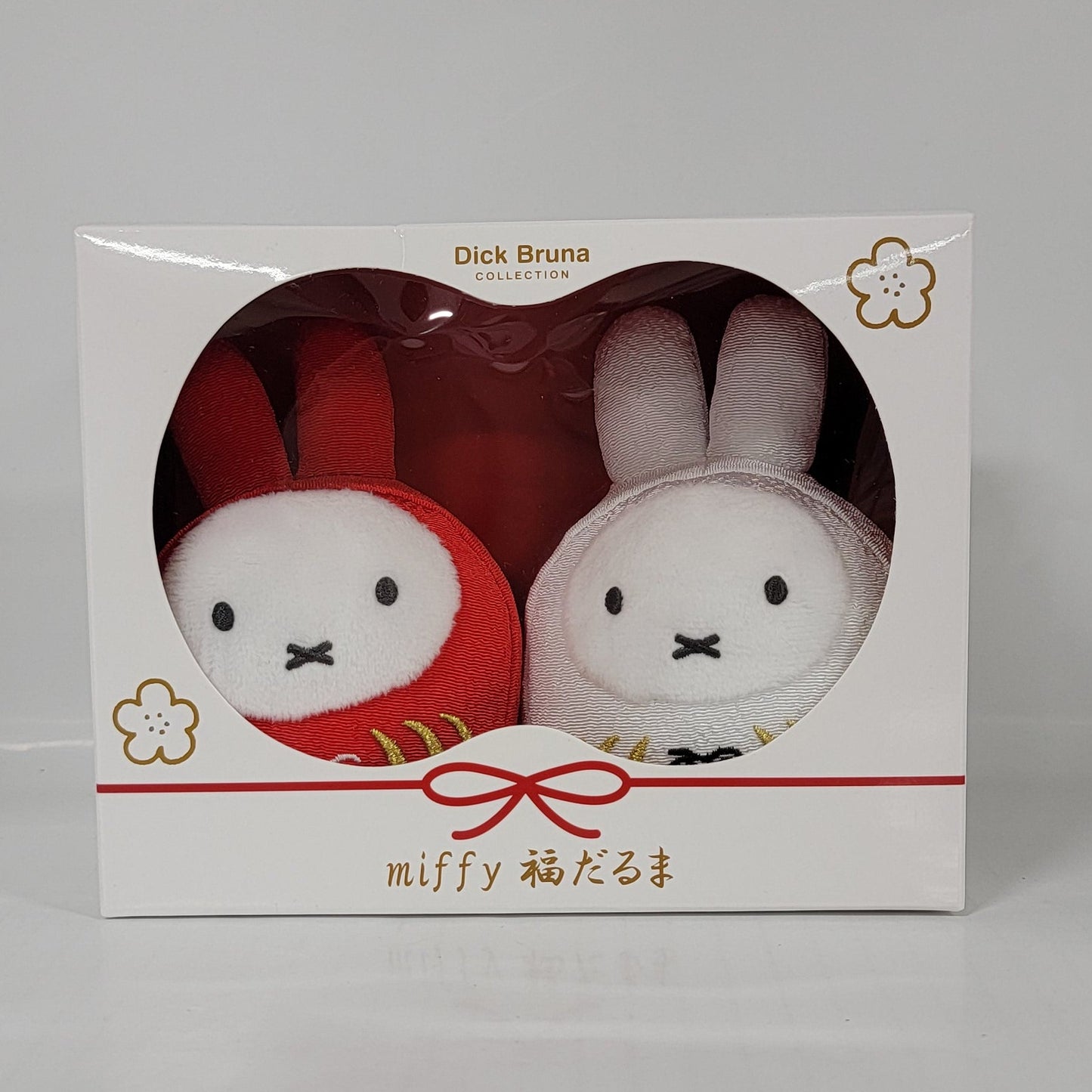 Miffy Fuku Daruma Plush Set (Red & White)