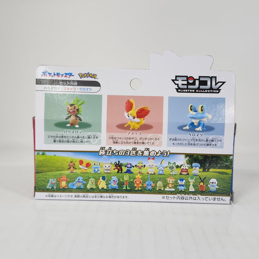 Pokémon – Chespin, Fennekin & Froakie 30th Anniversary Moncolle First Partner Figure Set