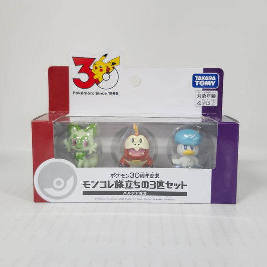 Pokémon – Sprigatito, Fuecoco & Quaxly 30th Anniversary Moncolle Paldea First Partner Figure Set