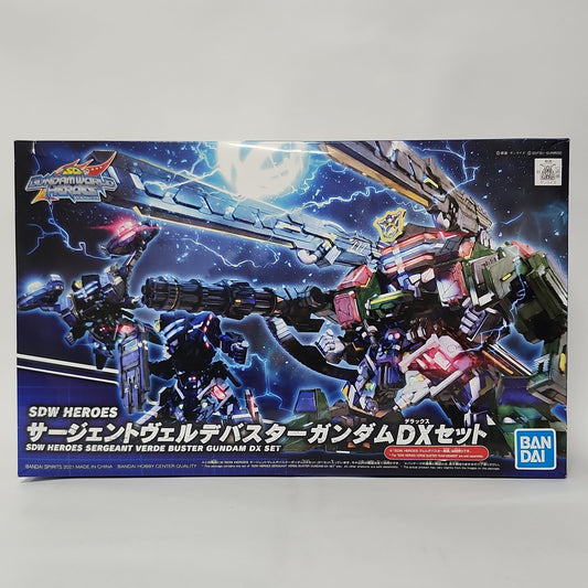 SDW Heroes Sergeant Verde Buster Gundam DX Set Model Kit – Deluxe SD Gunpla Bundle by Bandai