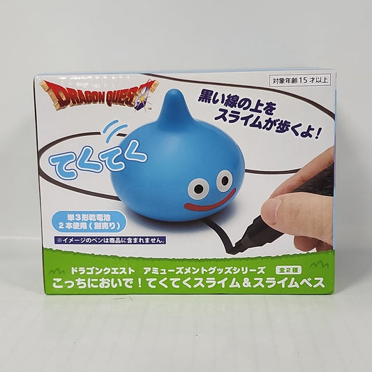 Limited - Dragon Quest Slime Teku Teku Interactive Figure & Base - Blue