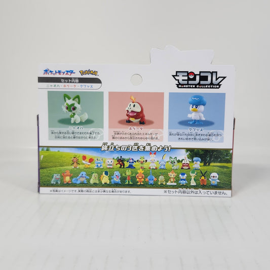 Pokémon – Sprigatito, Fuecoco & Quaxly 30th Anniversary Moncolle Paldea First Partner Figure Set