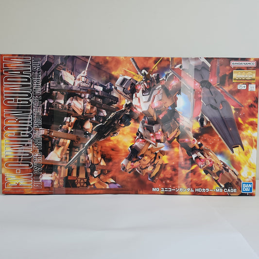 Mobile Suit Gundam Unicorn – RX-0 Unicorn Gundam HD Color + MS Cage Master Grade Model Kit