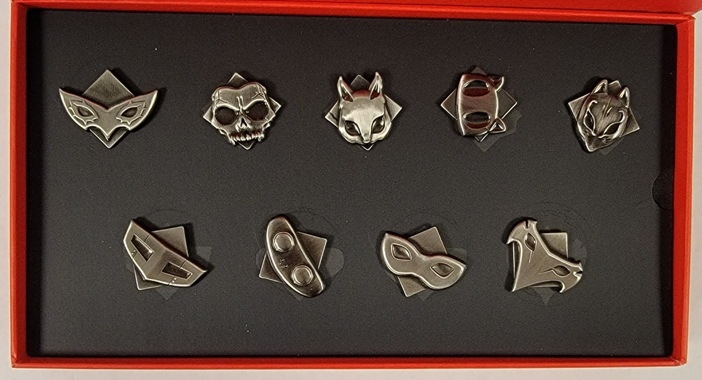 PERSONA 5 Mask Enamel Pins Collection Box Set