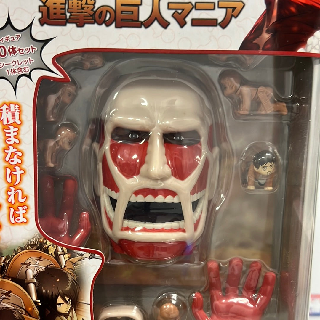 Game Box JP Attack on Titan Mania New Sense Colossus Titan Giants Figure Blocks