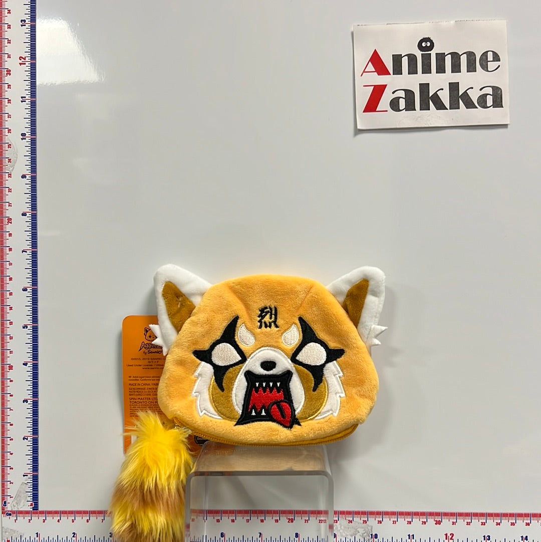 Sanrio Aggretsuko Face Pouch with Tail Coin Purse