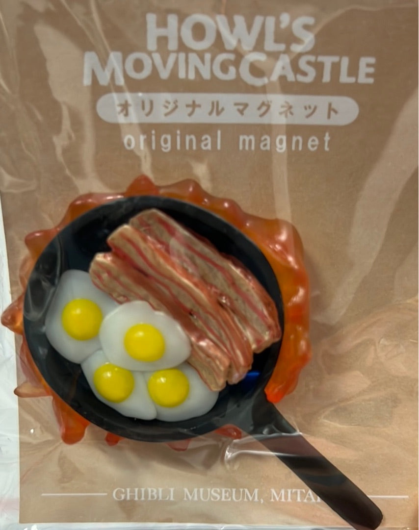 Howl's Moving Castle Calcifer Egg & Bacon Magnet