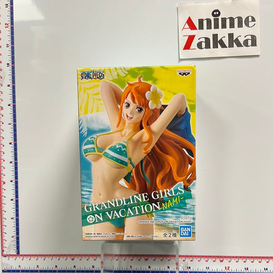 One Piece Nami Girls On Vacation Green Collection Figure