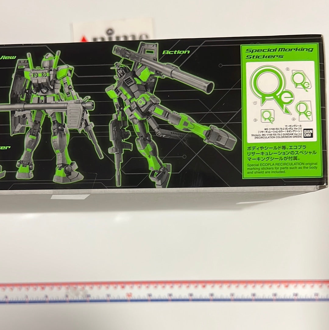 Gundam Factory Yokohama MG RX-78-2 Ver.3.0 Recirculation Color Neon Green 1/100